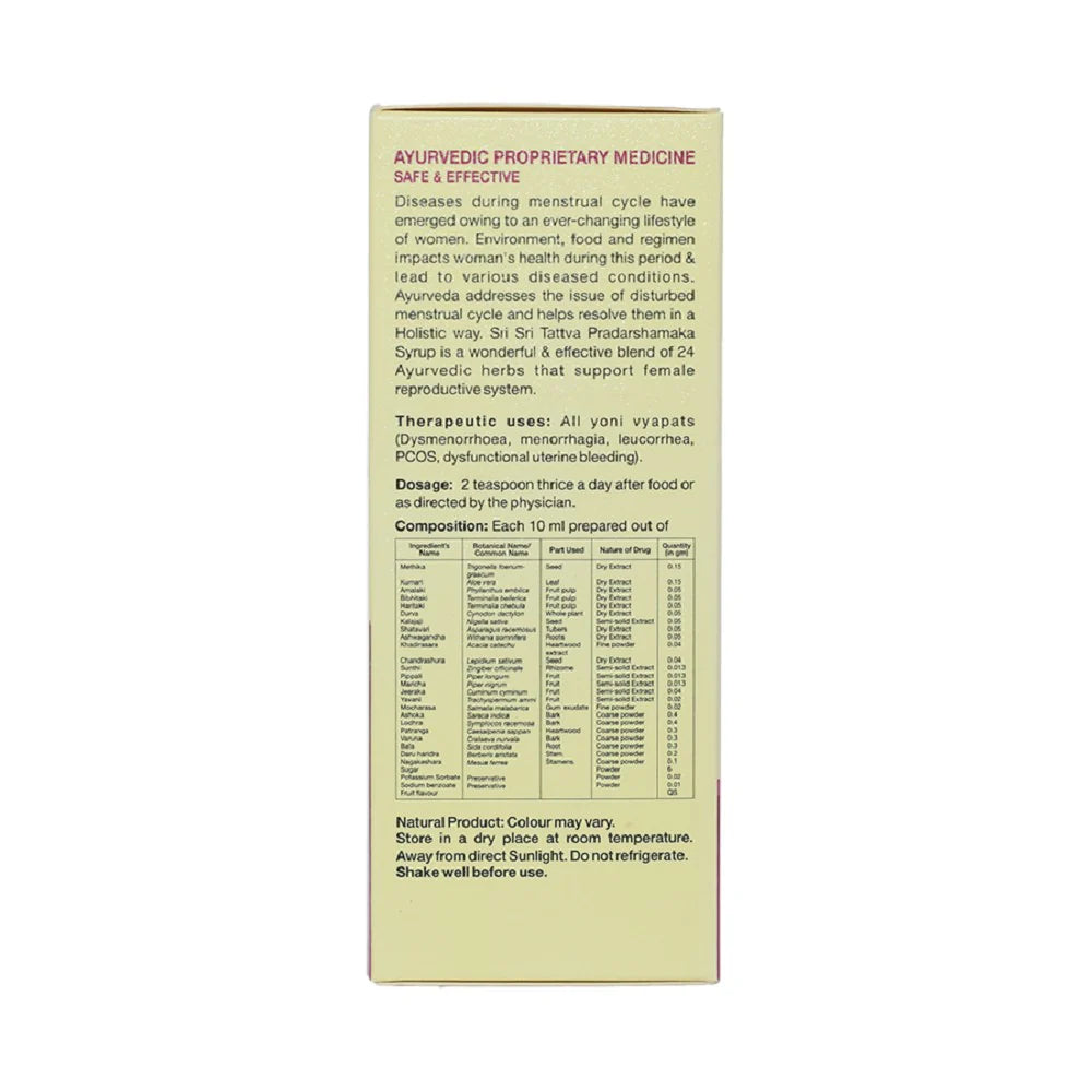 Sri Sri Tattva Ayurvedic Pradarashamaka Syrup