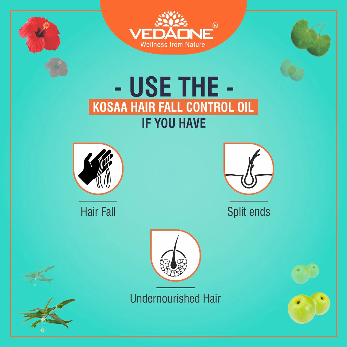 Vedaone Kosaa Hair Fall Control Oil 100ml