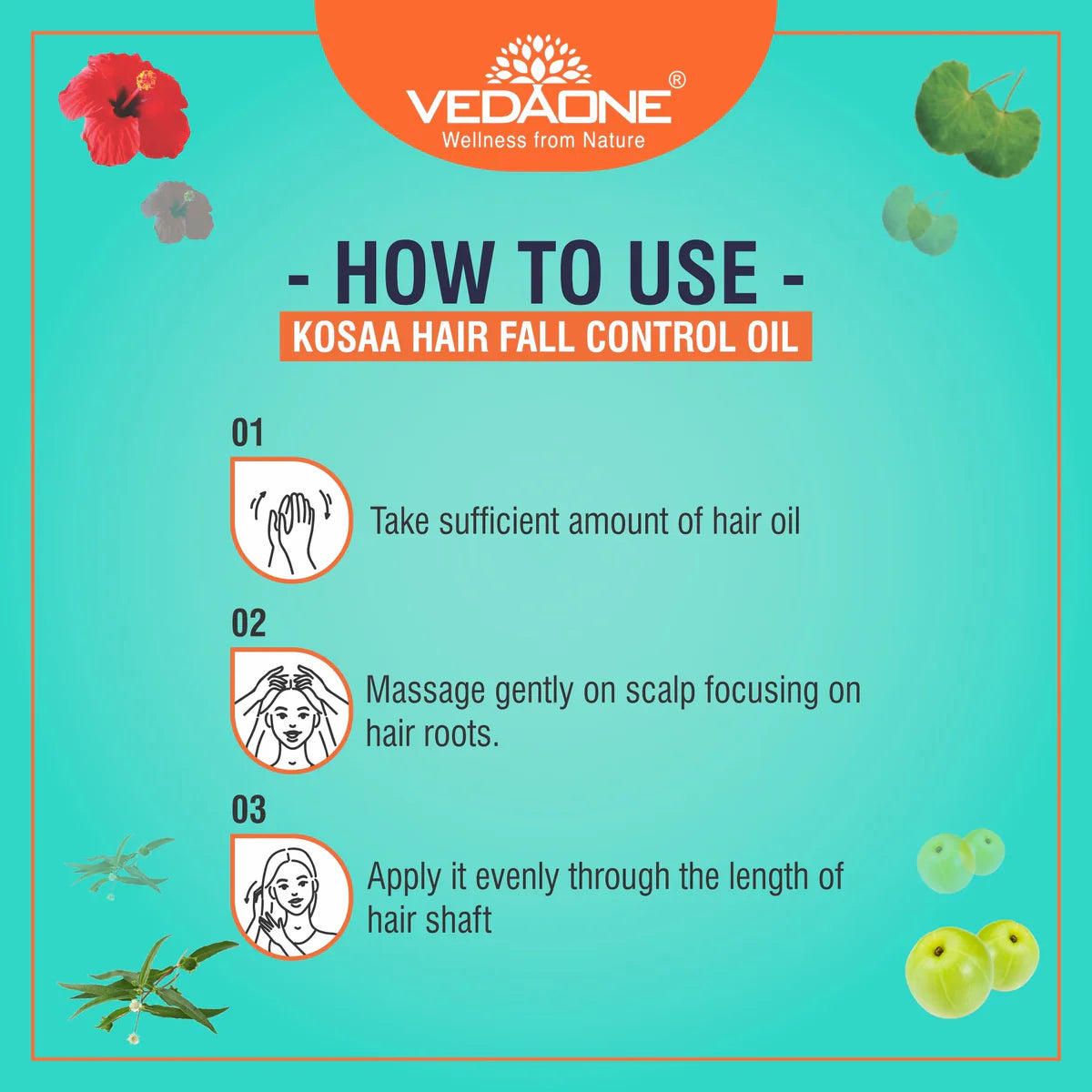 Vedaone Kosaa Hair Fall Control Oil 100ml
