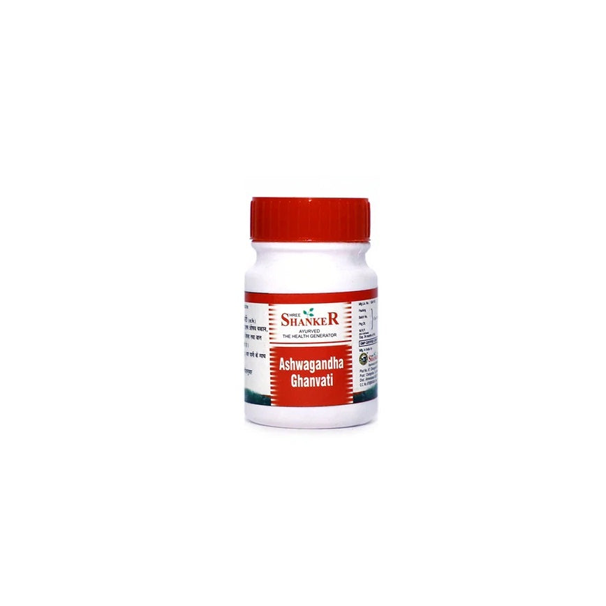 Shree Shanker Ayurvedic Ashwagandha Ghanvati Ayurvedic Tablets – 60 Tablets