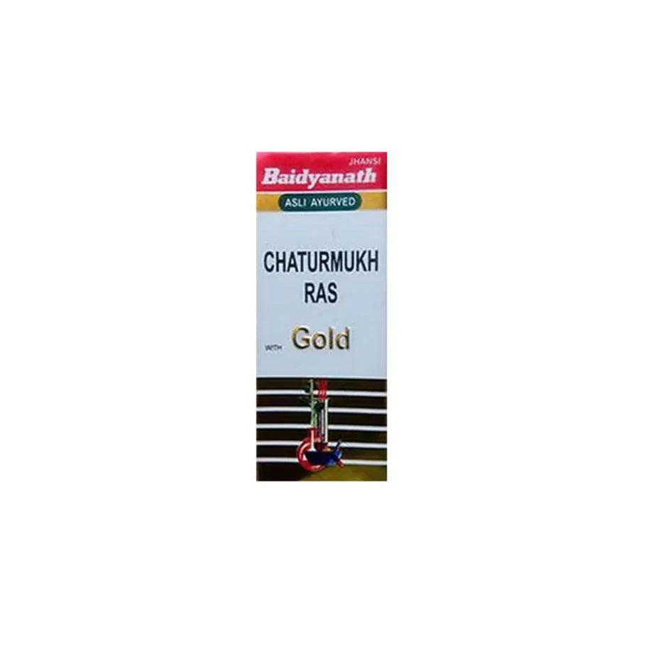 Baidyanath Ayurvedic Chaturmukh Ras (Suvarna.Yukta) 10 Tablets