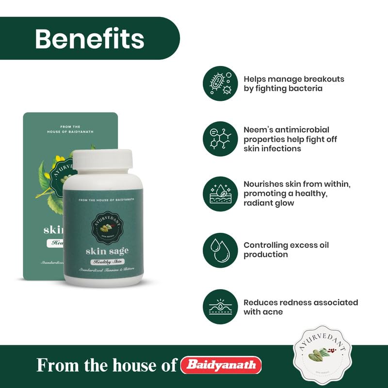 Baidyanath Ayurvedic (Jhansi) Ayurvedant Skin Sage 60 Capsule
