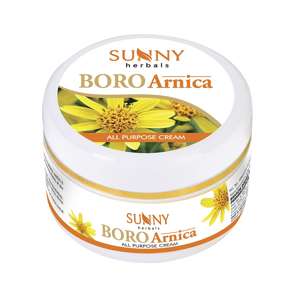 Bakson's Sunny Herbals Boro Arnica mit Aloe Vera und Arnika, antiseptische Hautpflegecreme, 25 g