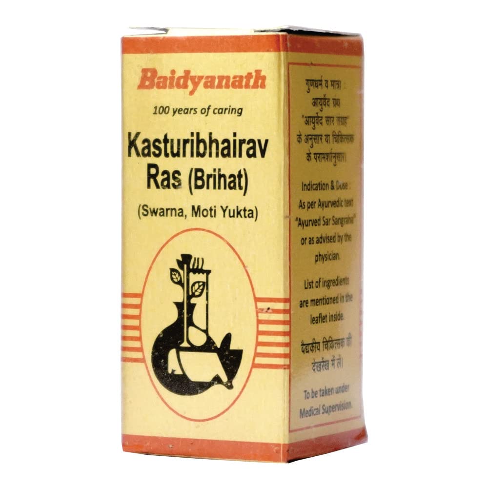 Baidyanath Ayurvedic Kasturi Bhairav Ras Br.(S.M.A) Tablets