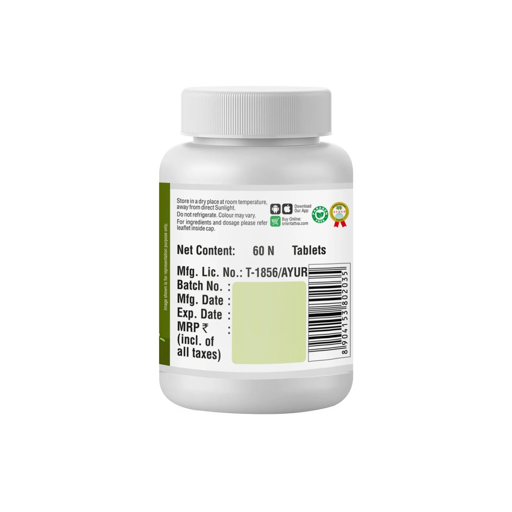 Sri Sri Tattva Ayurvedic Shankapushpi 500mg Tablets