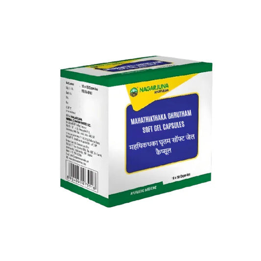 Nagarjuna Ayurvedic Mahathikthaka Ghrutham Soft Gel 50 Capsules