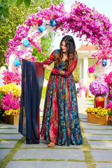 Bollywood Indian Pakistani Ethnic Party Wear Women Soft Pure Muslin Cotton Suit Set Dress