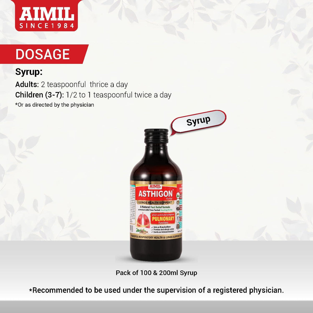 Aimil Asthigon Ayurvedic Herbal Syrup