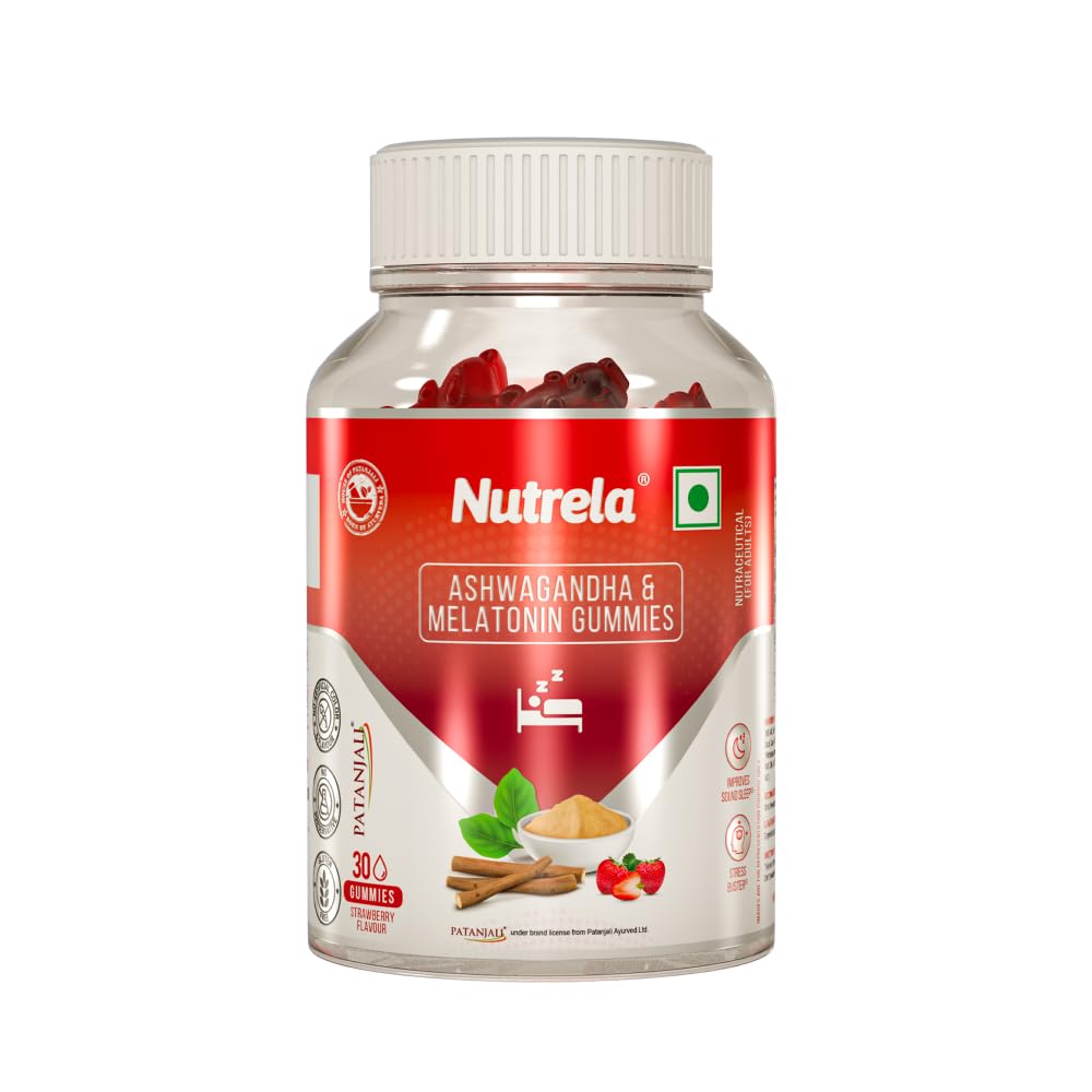 Patanjali Nutrela Ashwagandha & Melatonin Mixer Flavor Gummies 90g