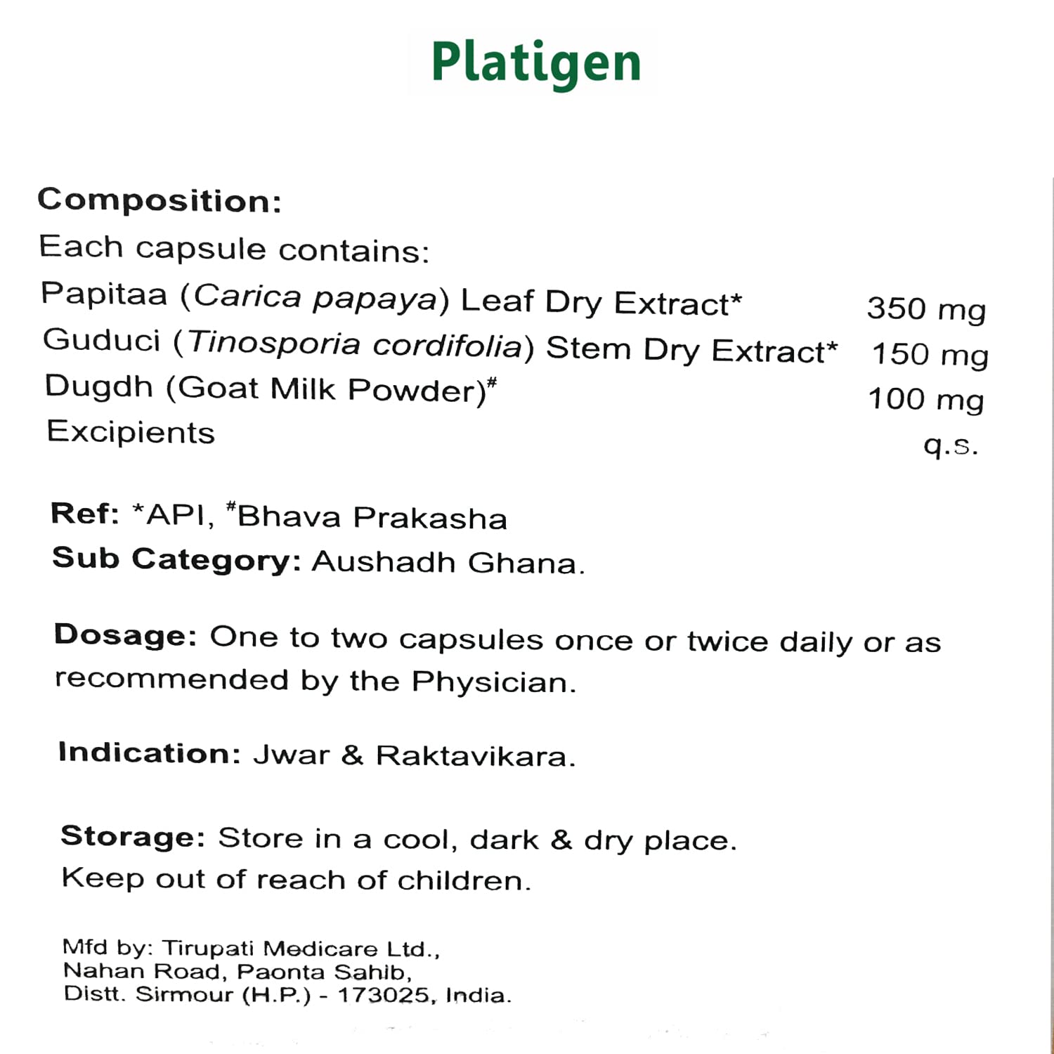 Leeford Platigen 10 Capsule