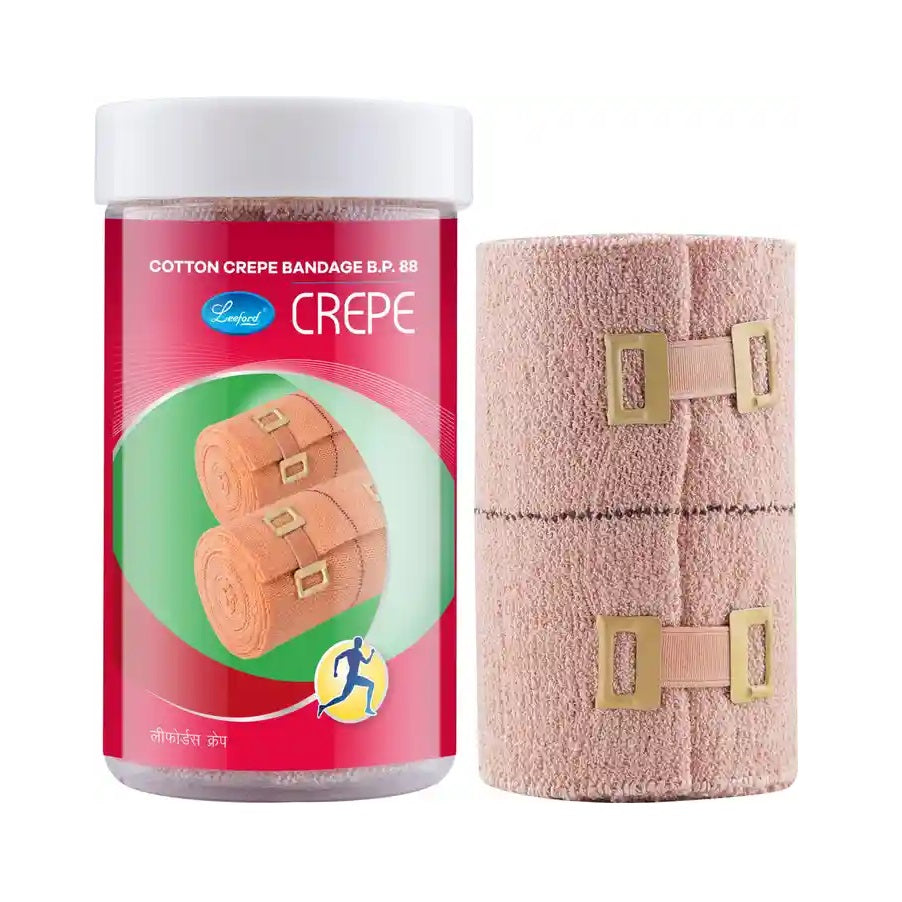 Leeford Cotton Crepe Pain Relief Bandage 10cm x 4m