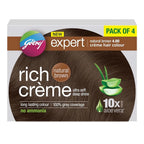 Godrej Rich Creme Hair Colour Natural Brown 4.00 (Pack of 4)