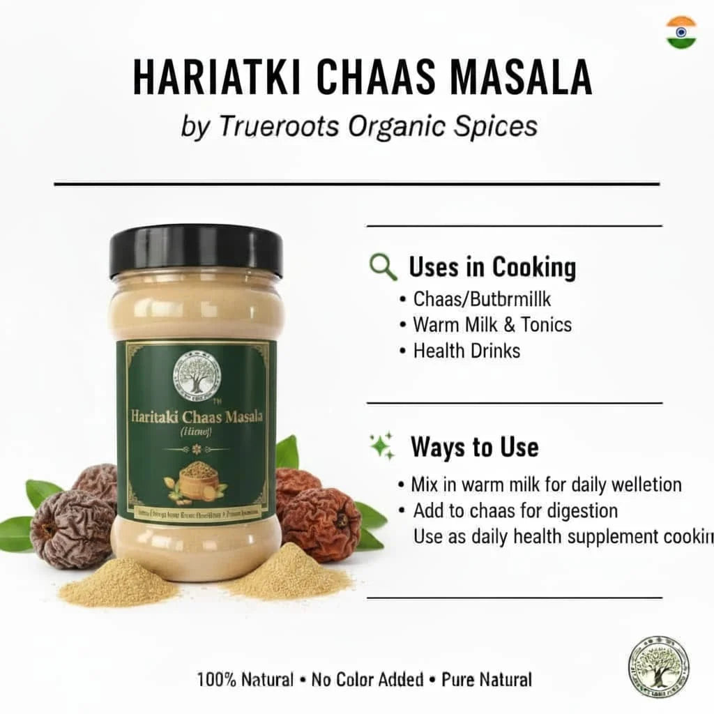Trueroots Organic Spices Haritaki (Himej) Buttermilk Masala Powder | Himej Chaas Mix