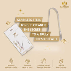 Maharishi Ayurveda Stainless Steel Tongue Cleaner Premium Quality 1 Count