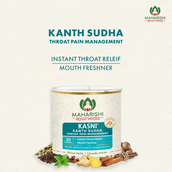 Maharishi Ayurveda Kasni Kanth Sudha 30 Pastilles Bottle