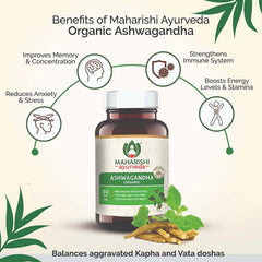 Maharishi Ayurveda Organic Ashwagandha For Boosting Strength & Relieving Stress 60 Tablets