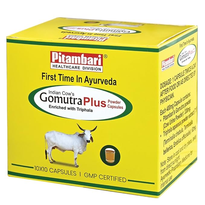 Pitambari Ayurvedic Gomutra Plus Enriched With Triphala Powder Capsule