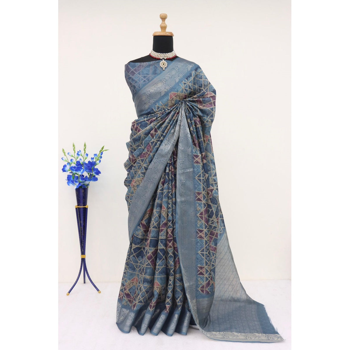 Bollywood Indian Pakistani Ethnic Party Wear Women Soft Pure Printed Self Design Semi Silk Saree/Sari