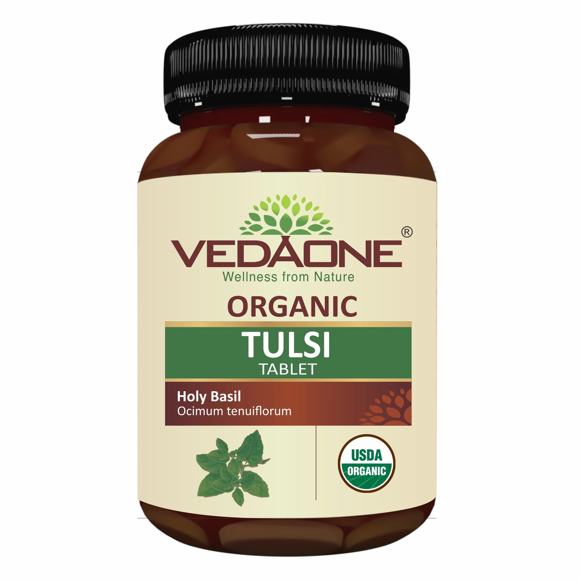 Vedaone Ayurvedic Organic Tulsi 750mg 60 Tablets