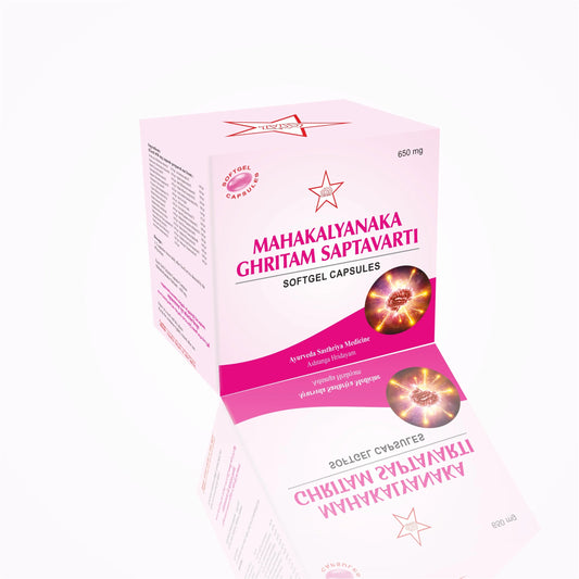 Skm Ayurveda Mahakalyanaka Ghritam Saptavarti Softgel 650mg 100 Capsule