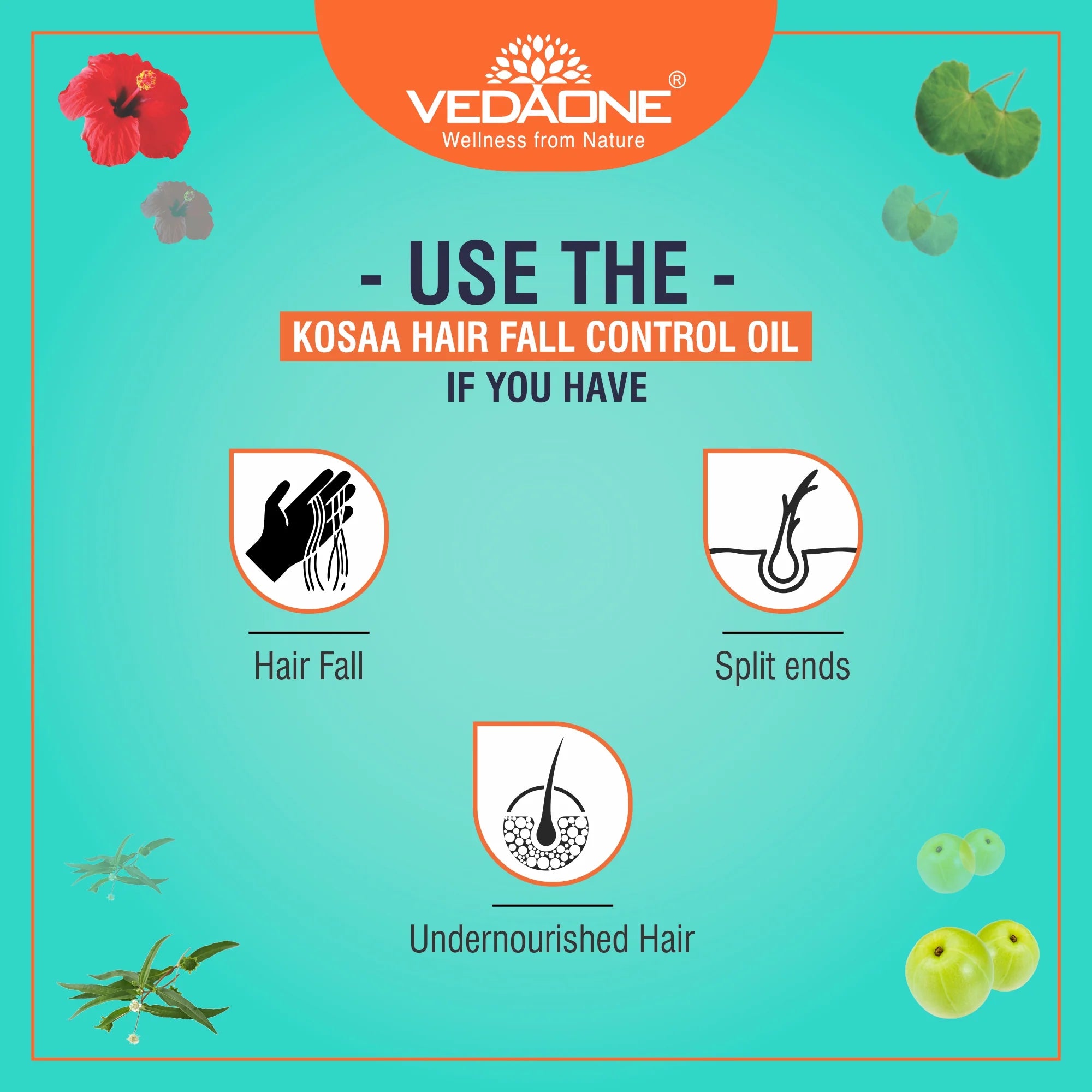 Vedaone Kosaa Hair Fall Control Oil 100ml
