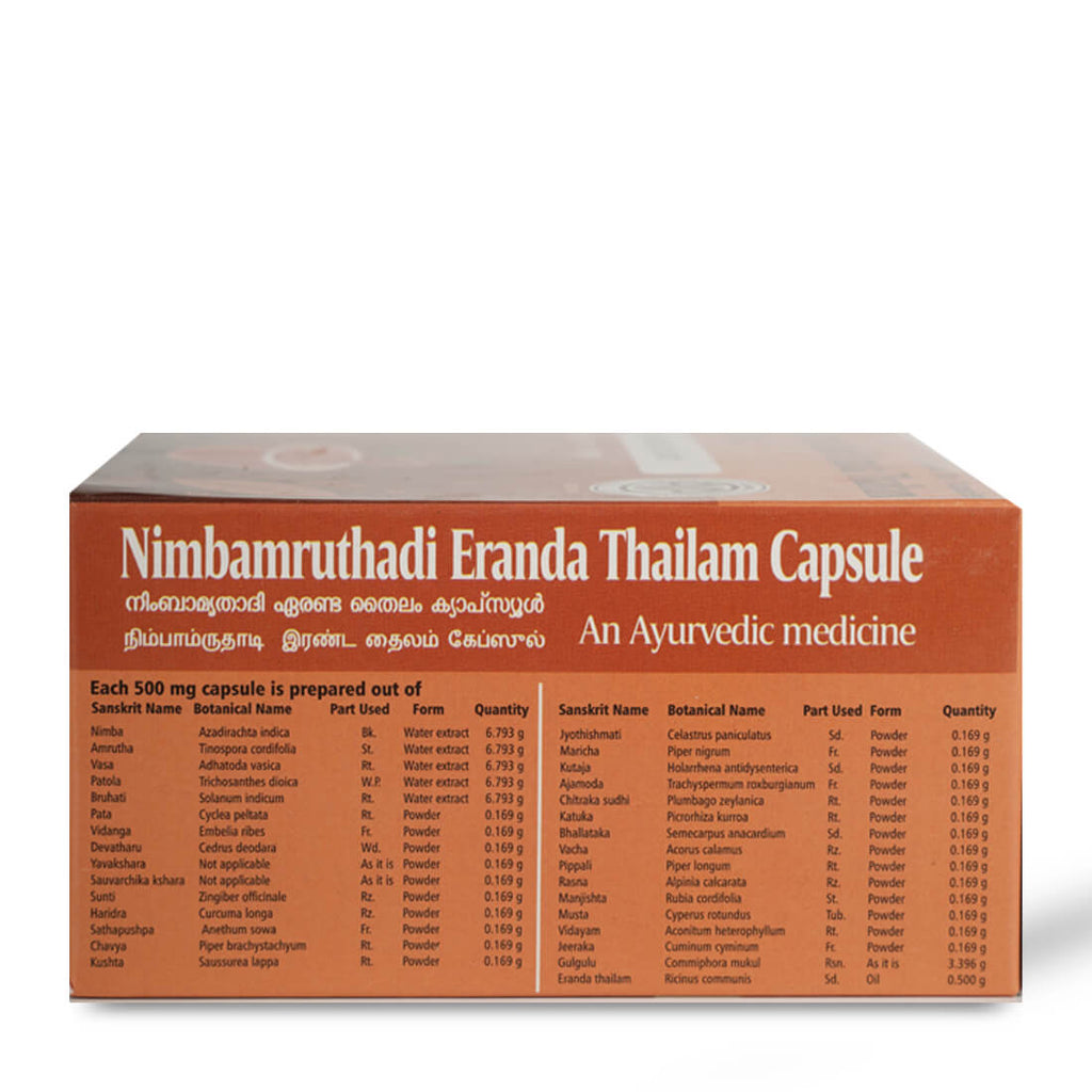 AVP Ayurvedic Nimbamruthadi Eranda Thailam Capsules