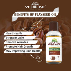 Vedaone Ayurvedic 100% Natural Cold Pressed Flaxseed Oil 100Ml