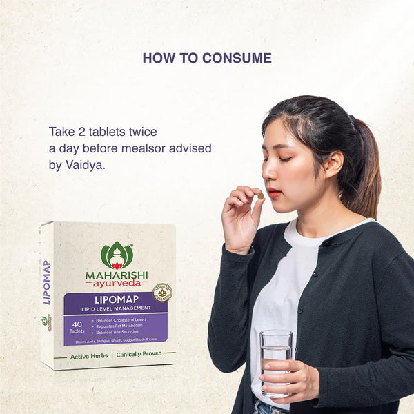 Maharishi Ayurveda Lipomap Natural Remedy 40 Tablets