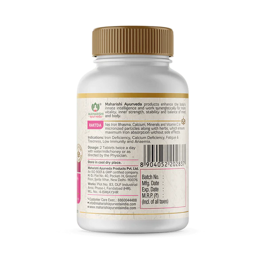 Maharishi Ayurveda Raktda Ayurvedic Iron Supplement 60 Tablets