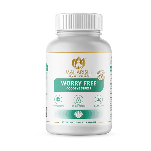 Maharishi Ayurveda Worry Free Stress and Anxiety Management Solutions 60 Tablets