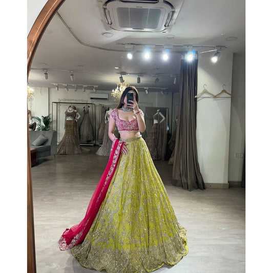 Bollywood Indian Pakistani Ethnic Party Wear Women Soft Pure Premium Georgette Lehenga