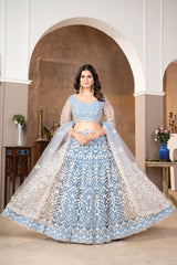 Bollywood Indian Pakistani Ethnic Party Wear Women Soft Pure Premium Net Embellished With Beautiful Heavy Sequins Work Lehenga