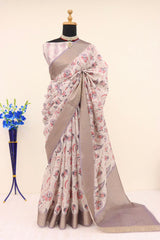 Bollywood Indian Pakistani Ethnic Party Wear Women Soft Pure Printed Self Design Semi Silk Saree/Sari