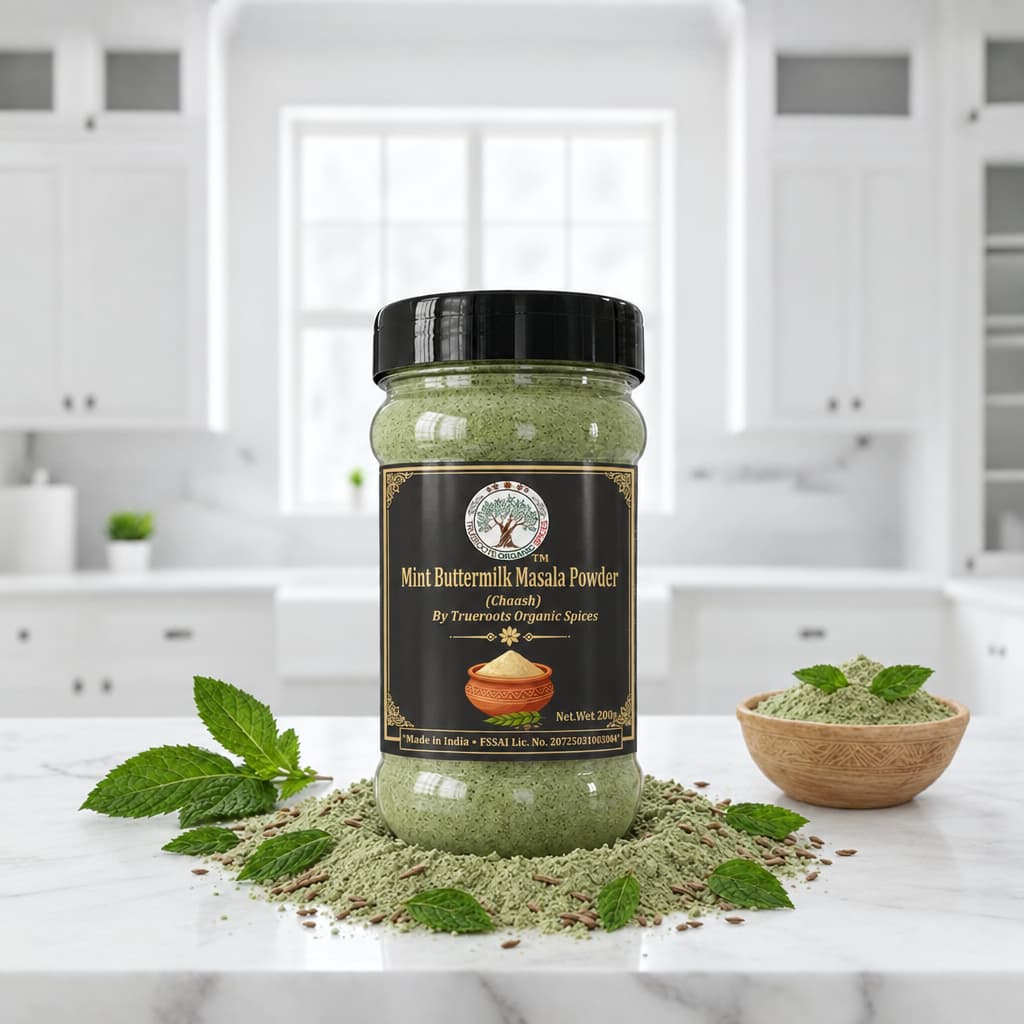 Trueroots Organic Spices Mint (Pudina) Flavoured Buttermilk Masala Mix Powder