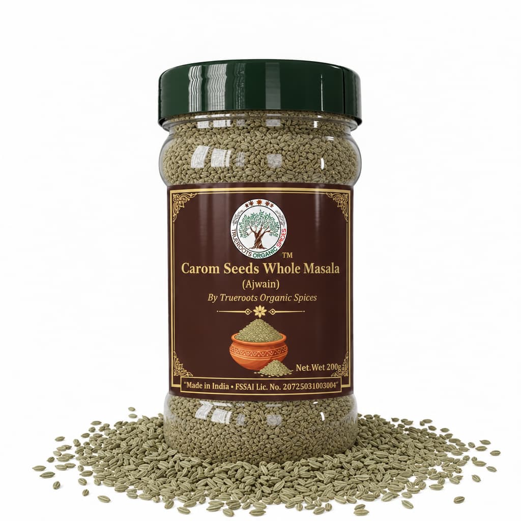 Trueroots Organic Spices Carom Seeds (Ajwain) Whole Masala