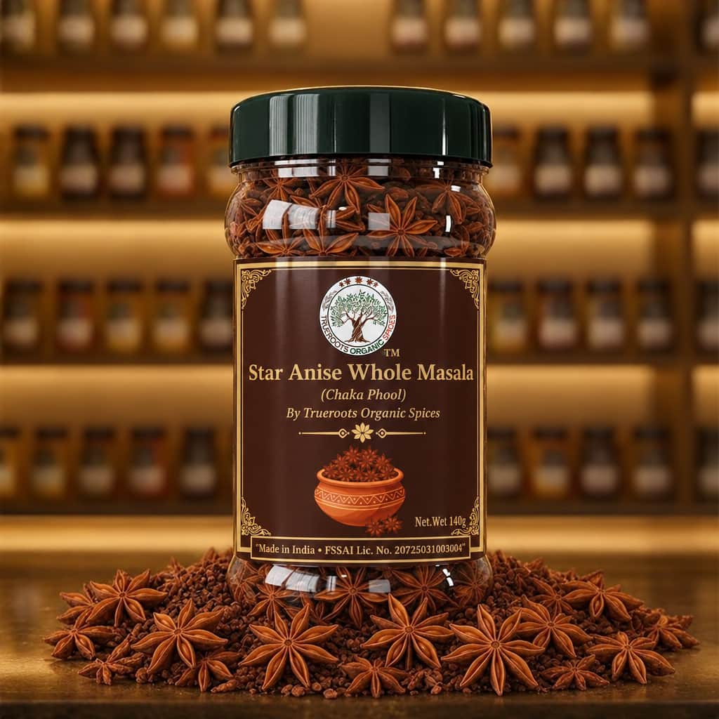 Trueroots Organic Spices Star Anise (Chakri Phool) Whole Masala 140g