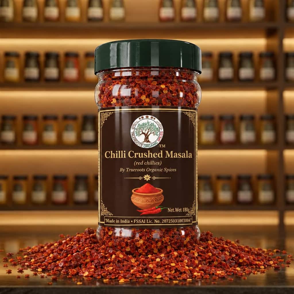 Trueroots Organic Spices Red Chilli (Lal Mirch) Crushed Masala