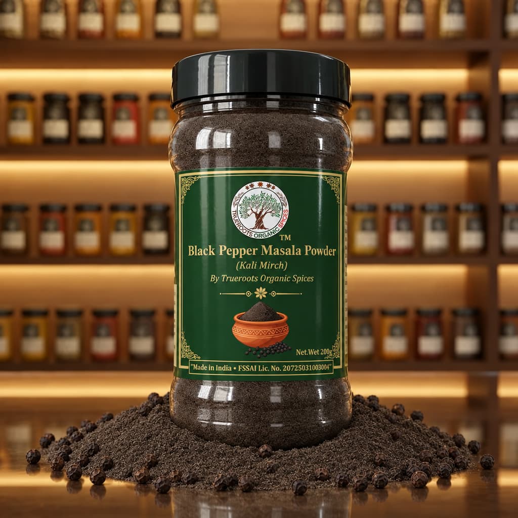Trueroots Organic Spices Black Pepper (Kali Mirch) Masala Powder
