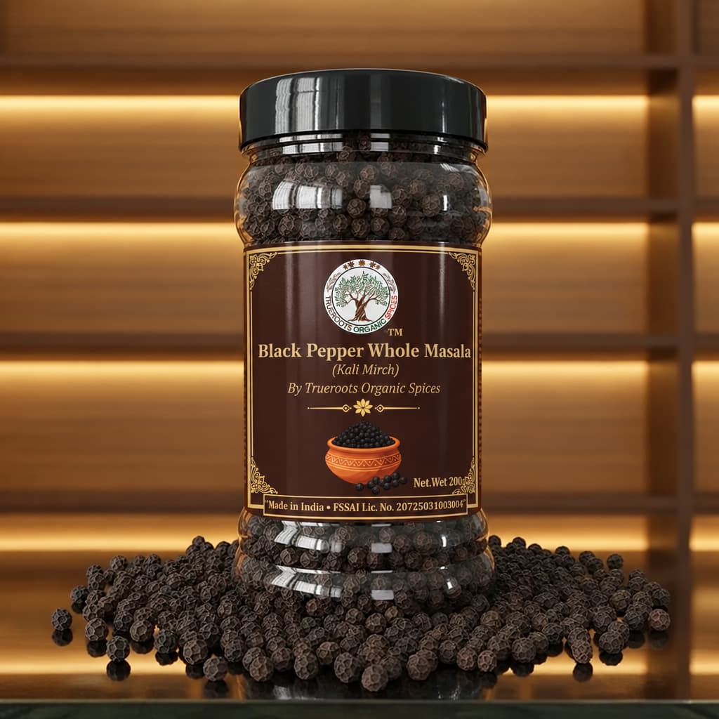 Trueroots Organic Spices Black Pepper (Kali Mirch) Whole Masala