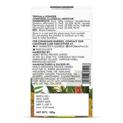 Kapiva Ayurvedic Organic Triphala Powder 100g