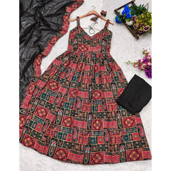 Bollywood Indian Pakistani Ethnic Party Wear Women Soft Pure Soft Cotton Patola Digital Printed Gown With dupatta Dress