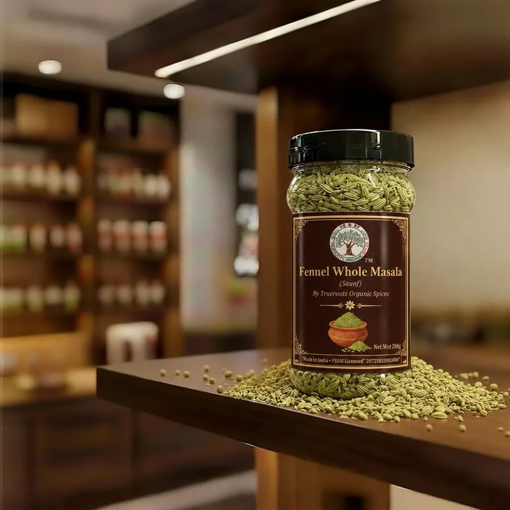 Trueroots Organic Spices Fennel (Saunf) Whole Masala