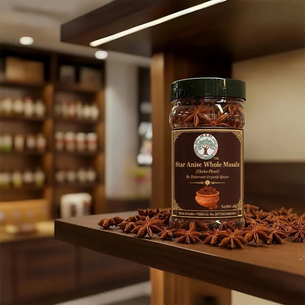 Trueroots Organic Spices Star Anise (Chakri Phool) Whole Masala 140g