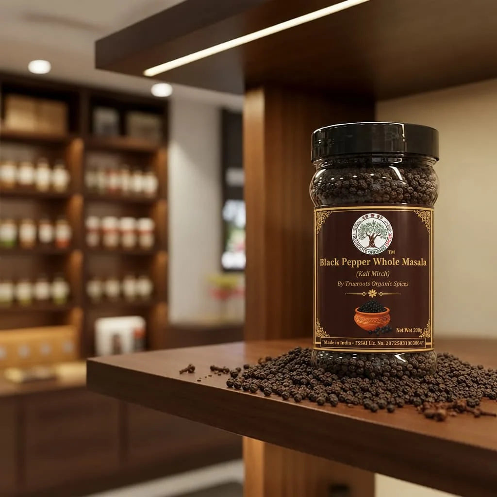 Trueroots Organic Spices Black Pepper (Kali Mirch) Whole Masala