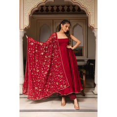Bollywood Women Indian Ethnic Party Wear Pure Soft Silk Anarkali Suit Set Dress