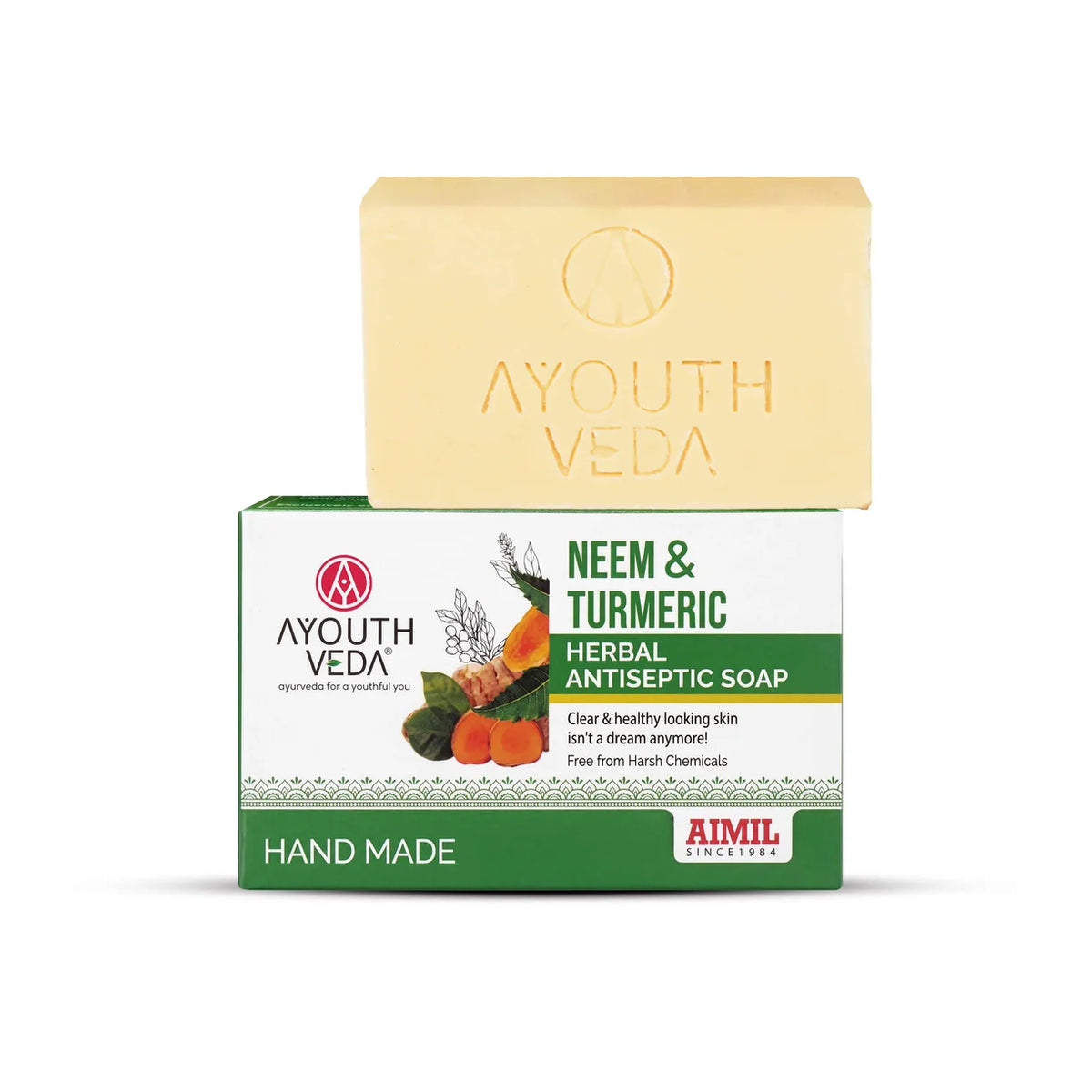 Ayouthveda Neem & Turmeric Ayurvedic Soap – 100g