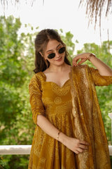 Bollywood Indian Pakistani Ethnic Party Wear Women Soft Pure Chinnon Embroidery Lace Dupatta Border Green Suit Set Dress