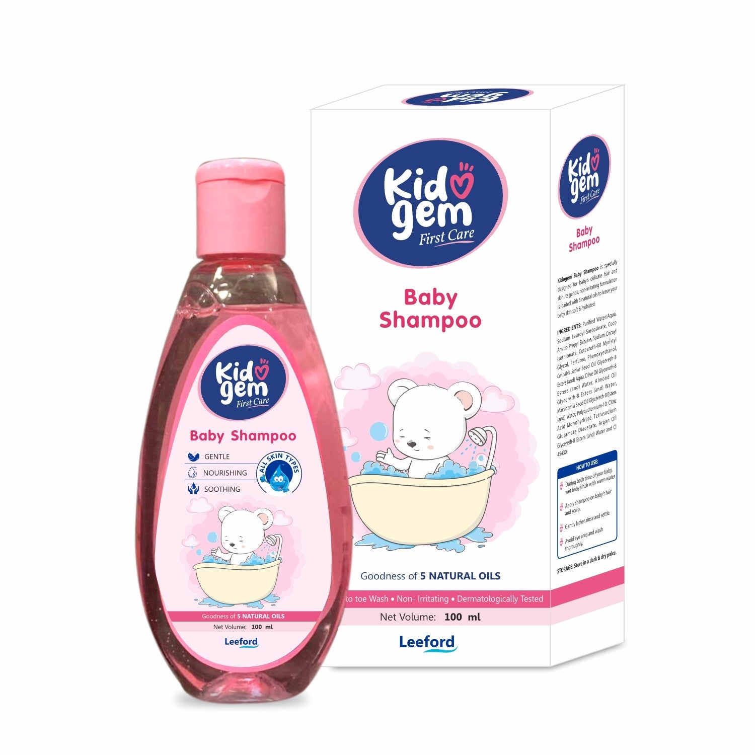 Leeford Kidogem First Care Baby Hair Shampoo 100ml