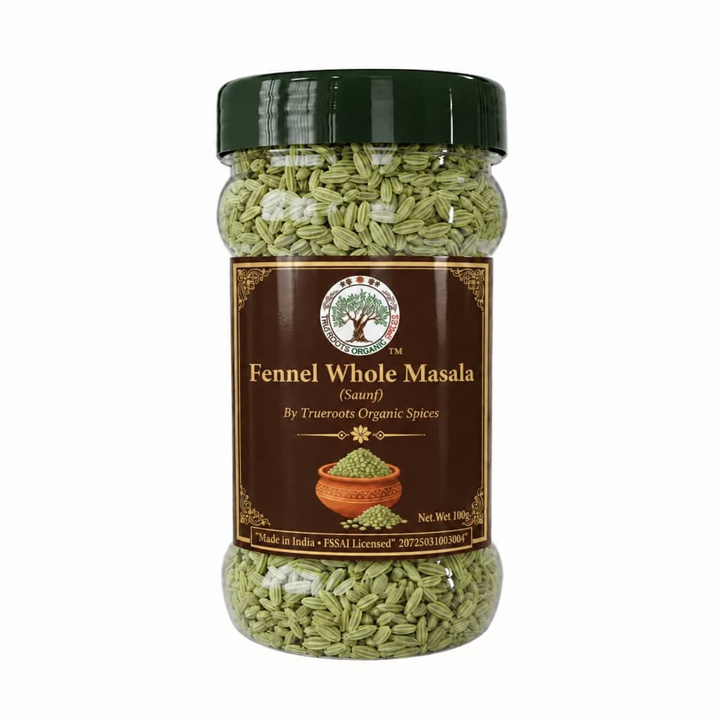 Trueroots Organic Spices Fennel (Saunf) Whole Masala