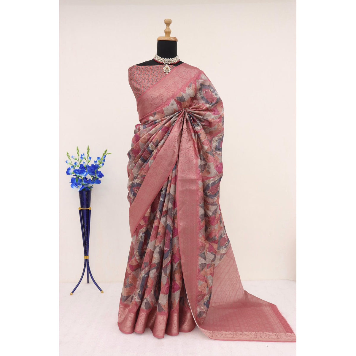 Bollywood Indian Pakistani Ethnic Party Wear Women Soft Pure Printed Self Design Semi Silk Saree/Sari